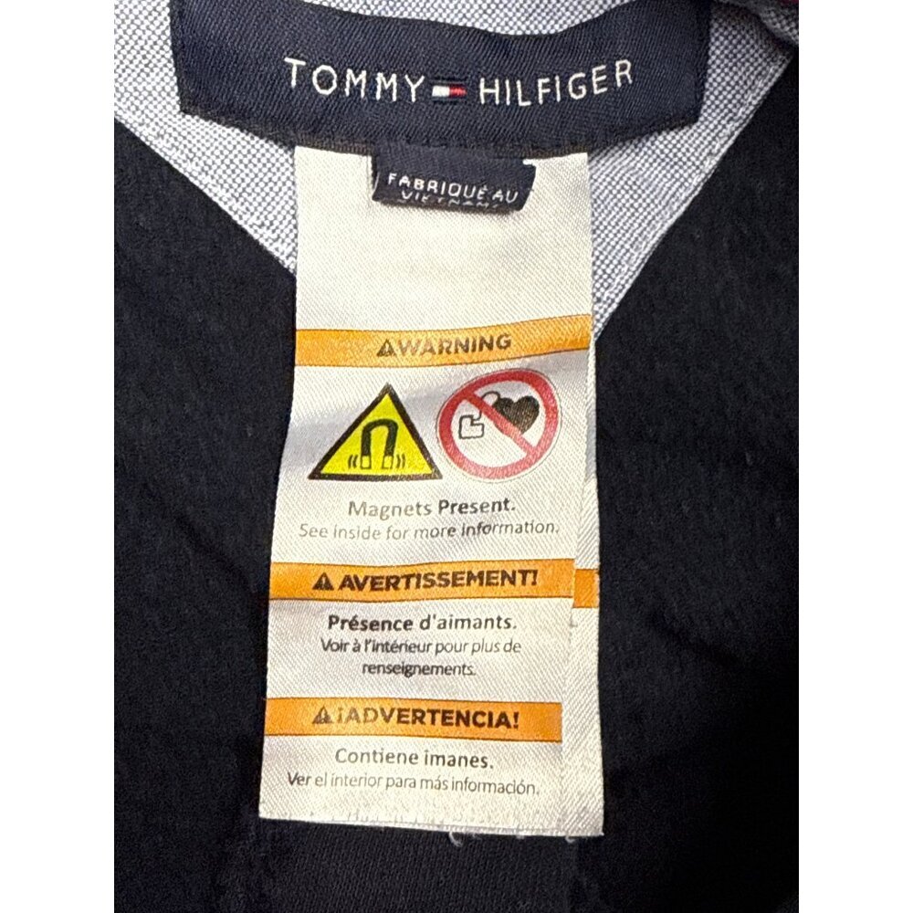 Tommy Hilfiger Quinn Men's Hoodie Sweatshirt Flag Blue Magnetic Close Medium - Picture 9 of 11